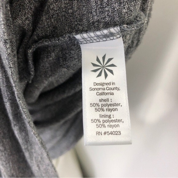 Athleta Dress Womens Small Gray Heathered Wrap It Up Long Sleeve Knit Surplice - Picture 16 of 16